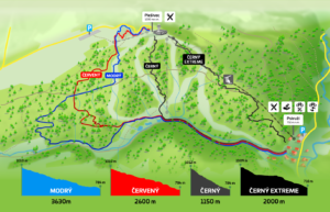 Trailpark Plešivec - mapa